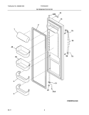 REFRIGERATOR DOOR Diagram and Parts List for FGHS2644KF3  Frigidaire Refrigerator