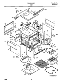 BODY Diagram and Parts List for FED355CCBI  Frigidaire Range