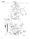 MOTOR / TUB Diagram and Parts List for MWS445RFS1  Frigidaire Washer