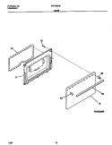 DOOR Diagram and Parts List for MPF300PBDE  Frigidaire Range