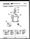 COMPRESSOR PARTS Diagram and Parts List for WAL106P1A1  Frigidaire Air Conditioner