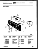 CONSOLE AND CONTROL PARTS Diagram and Parts List for DW3400PW1  Frigidaire Dishwasher