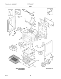 BODY Diagram and Parts List for FFGF3053LSF  Frigidaire Range