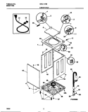 CABINET / TOP Diagram and Parts List for MWL111RBW2  Frigidaire Washer