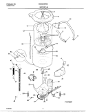 MOTOR / TUB Diagram and Parts List for GWS223RHS1  Gibson Washer