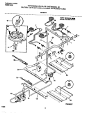 BURNER Diagram and Parts List for MGF354BGDA  Frigidaire Range
