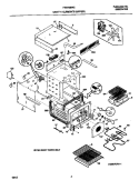 UPPER CAVITY / ELEMENTS Diagram and Parts List for FEB798WCCI  Frigidaire Wall Oven