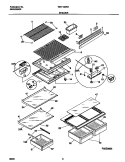 SHELVES Diagram and Parts List for WRT18NRHW1  Frigidaire Refrigerator