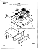 TOP / DRAWER Diagram and Parts List for FEF353BFDE  Frigidaire Range