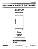 COVER Diagram and Parts List for UL1293ECW3  Electrolux Freezer
