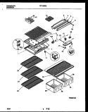 SHELVES AND SUPPORTS Diagram and Parts List for FRT15CRAZ0  Frigidaire Refrigerator