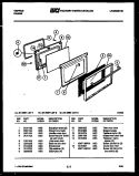 DOOR PARTS Diagram and Parts List for 31-4667-23-01  Tappan Range