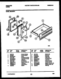 DOOR AND DRAWER PARTS Diagram and Parts List for REG46NL2  Frigidaire Range