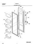 REFRIGERATOR DOOR Diagram and Parts List for FRS26KW3AW6  Frigidaire Refrigerator