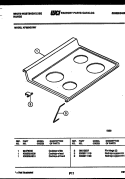 COOKTOP PARTS Diagram and Parts List for KF350GDD7  Frigidaire Range