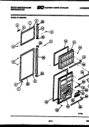 DOOR PARTS Diagram and Parts List for RT195MCW0  Frigidaire Refrigerator