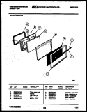DOOR PARTS Diagram and Parts List for GF830NW3  Frigidaire Range