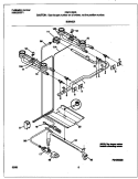 BURNER Diagram and Parts List for FGF316WGTE  Frigidaire Range