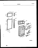 DOOR PARTS Diagram and Parts List for FPCE21TRW0  Frigidaire Refrigerator