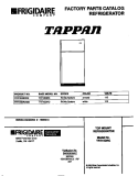 COVER Diagram and Parts List for TRT15DRCD2  Tappan Refrigerator