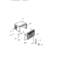 CABINET, FRONT, WRAPPER Diagram and Parts List for S205A1QA  Kelvinator Air Conditioner