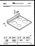 COOKTOP PARTS Diagram and Parts List for REGS38BKL0  Frigidaire Range