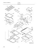 SHELVES Diagram and Parts List for PHT189HKM3  Frigidaire Refrigerator