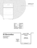 COVER Diagram and Parts List for CRE3540GWWA  Crosley Range