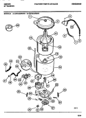 TUBS, HOSES, MOTOR Diagram and Parts List for GWX233RBD1  Gibson Washer