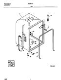 TUB Diagram and Parts List for MDB421RFR2  Frigidaire Dishwasher