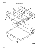 CONTROLS / TOP PANEL Diagram and Parts List for GDG546RFS0  Gibson Dryer