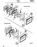 UPPER / LOWER DOORS Diagram and Parts List for FEB755CESG  Frigidaire Wall Oven