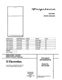 COVER Diagram and Parts List for FRT21FD3AZ4  Frigidaire Refrigerator