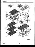 SHELVES AND SUPPORTS Diagram and Parts List for FRT17CRAW1  Frigidaire Refrigerator