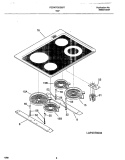 TOP Diagram and Parts List for FED367CESC  Frigidaire Range