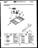 COOKTOP PARTS Diagram and Parts List for GPG35BPM1  Frigidaire Range