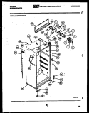 CABINET PARTS Diagram and Parts List for RT17F3WU3B  Gibson Refrigerator