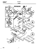 BURNER Diagram and Parts List for FGF379WESB  Frigidaire Range