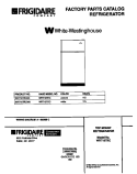 COVER Diagram and Parts List for WRT18TRCD0  Frigidaire Refrigerator
