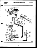 PUMP, WATER VALVE AND WATER INLET Diagram and Parts List for WCSFW0  Frigidaire Washer