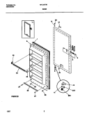 DOOR Diagram and Parts List for MFU20F3BW6  Frigidaire Freezer