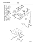 BURNER Diagram and Parts List for FGF337EWA  Frigidaire Range