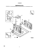 COMPRESSOR PARTS Diagram and Parts List for FAL104J1A1  Frigidaire Air Conditioner