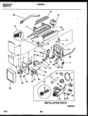 ICE MAKER AND INSTALLATION PARTS Diagram and Parts List for FRS24WHAW0  Frigidaire Refrigerator