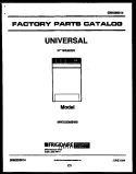 COVER Diagram and Parts List for MWX233MBW0  Tappan Washer