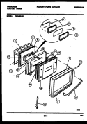 DOOR PARTS Diagram and Parts List for REG435LRW2  Frigidaire Range