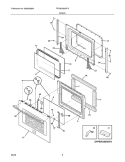 DOOR Diagram and Parts List for FPEW3085KFA  Frigidaire Wall Oven