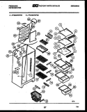 SHELVES AND SUPPORTS Diagram and Parts List for FPCE24VWPW2  Frigidaire Refrigerator