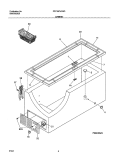 CABINET Diagram and Parts List for FFC18C4CW0  Frigidaire Freezer