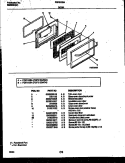 DOOR PARTS Diagram and Parts List for FGF313BADA  Frigidaire Range